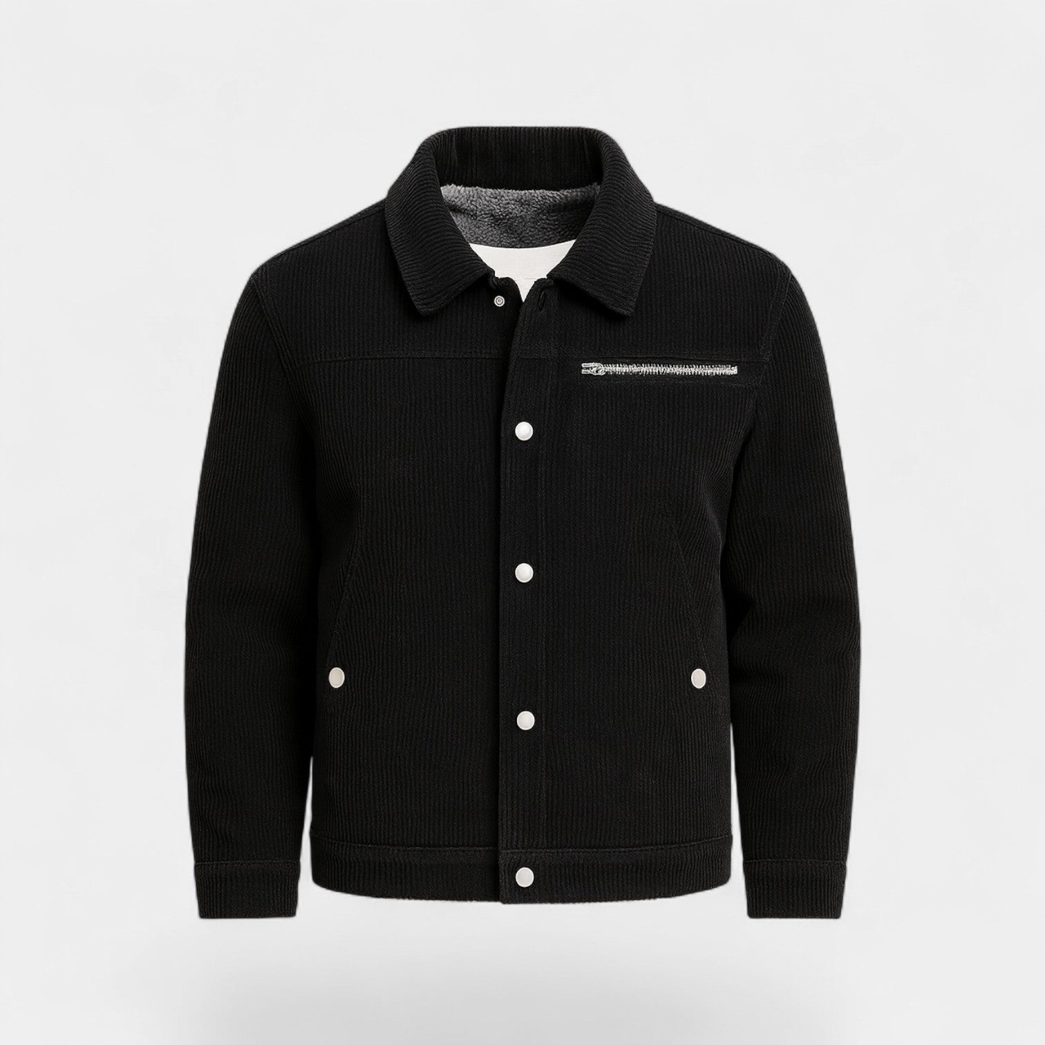 Riche | Veste homme hiver velours côtelé épais coupe rétro – chaude, ajustée, raffinée