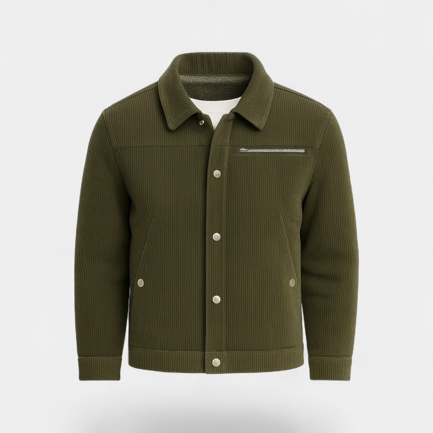 Riche | Veste homme hiver velours côtelé épais coupe rétro – chaude, ajustée, raffinée