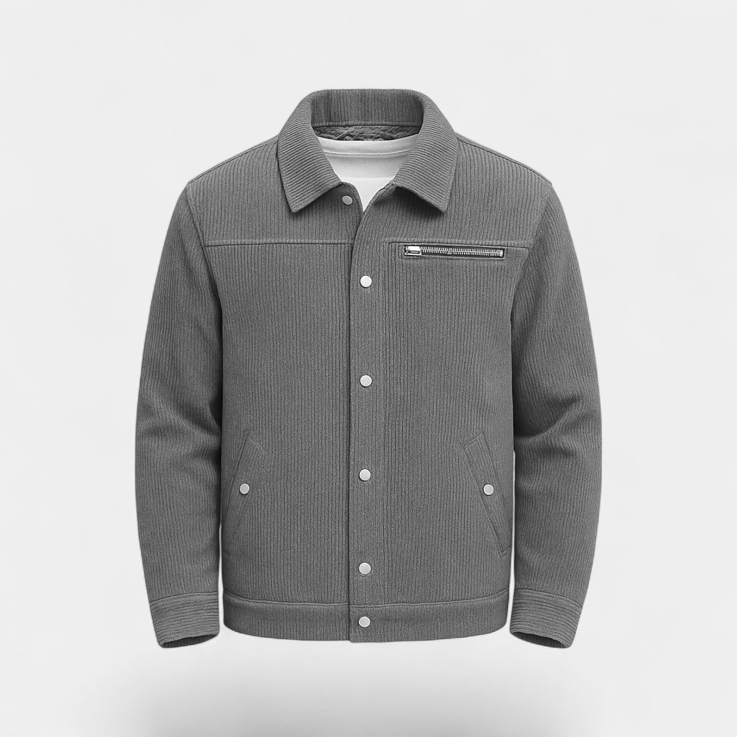 Riche | Veste homme hiver velours côtelé épais coupe rétro – chaude, ajustée, raffinée