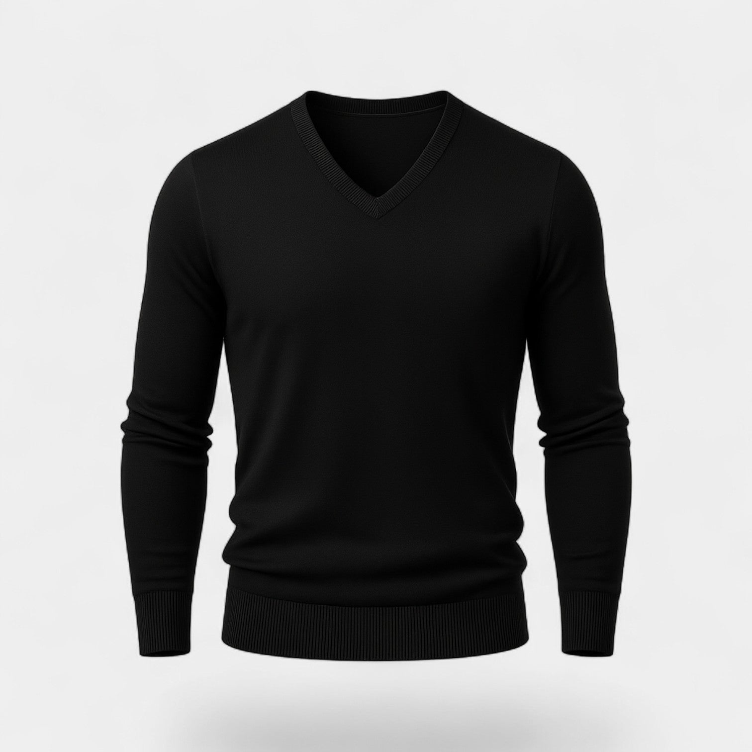 Riche | Pull col V homme – Coupe slim en maille technique