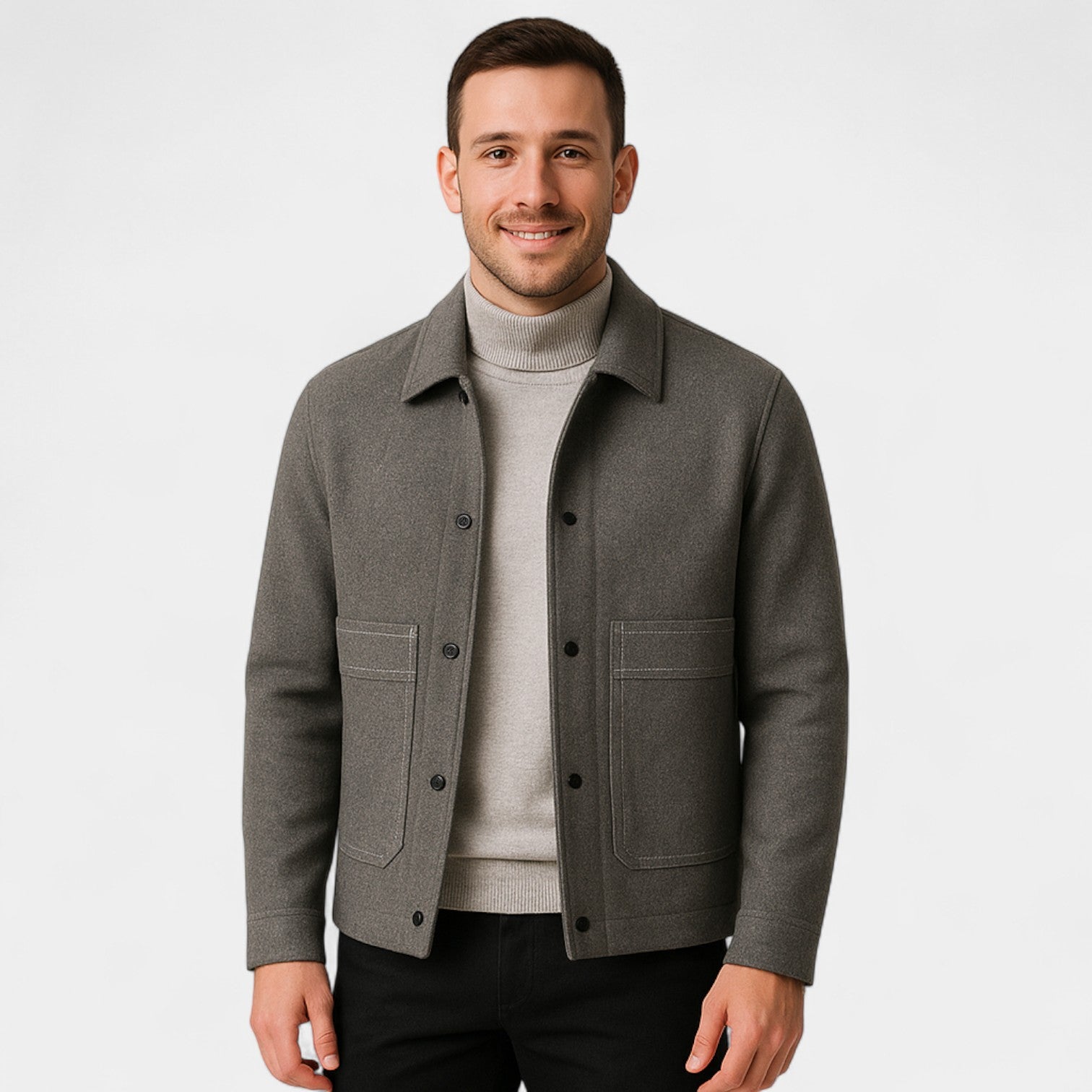 Riche | Veste homme en laine pure doublée plumes – chaleur raffinée, coupe ajustée, luxe intemporel