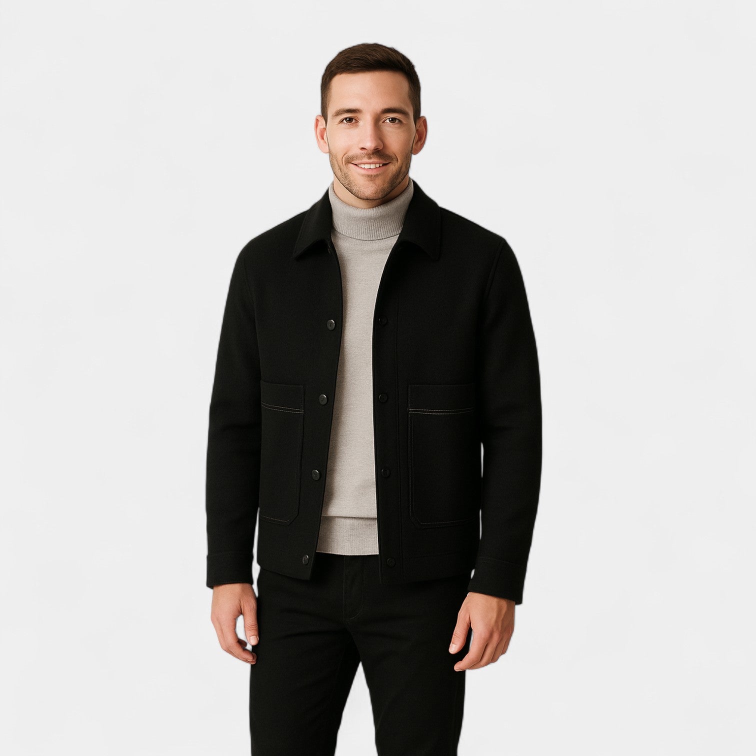 Riche | Veste homme en laine pure doublée plumes – chaleur raffinée, coupe ajustée, luxe intemporel