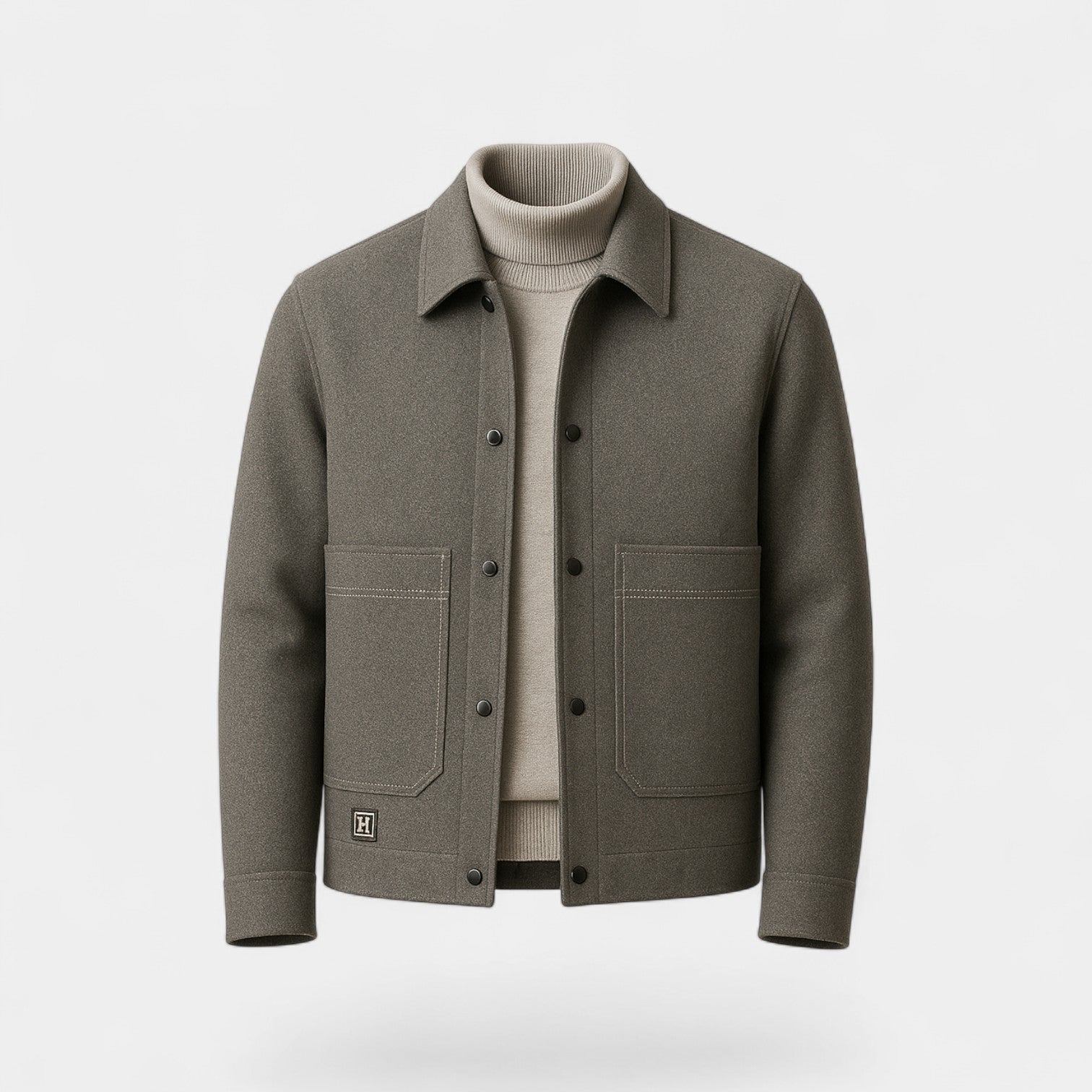 Riche | Veste homme en laine pure doublée plumes – chaleur raffinée, coupe ajustée, luxe intemporel