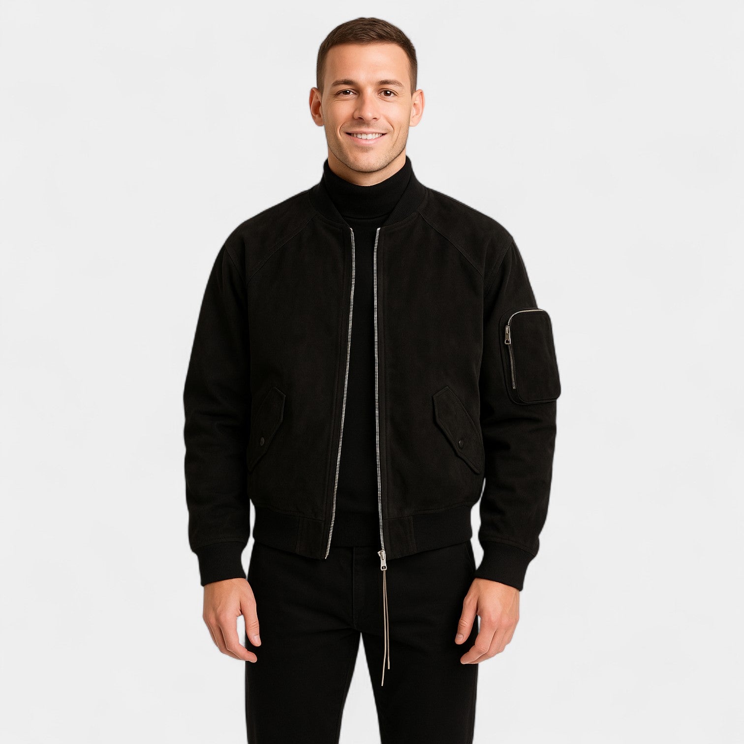 Riche | Veste homme rétro en suède coupe ample épaisse – raffinée, chaude, silhouette vintage