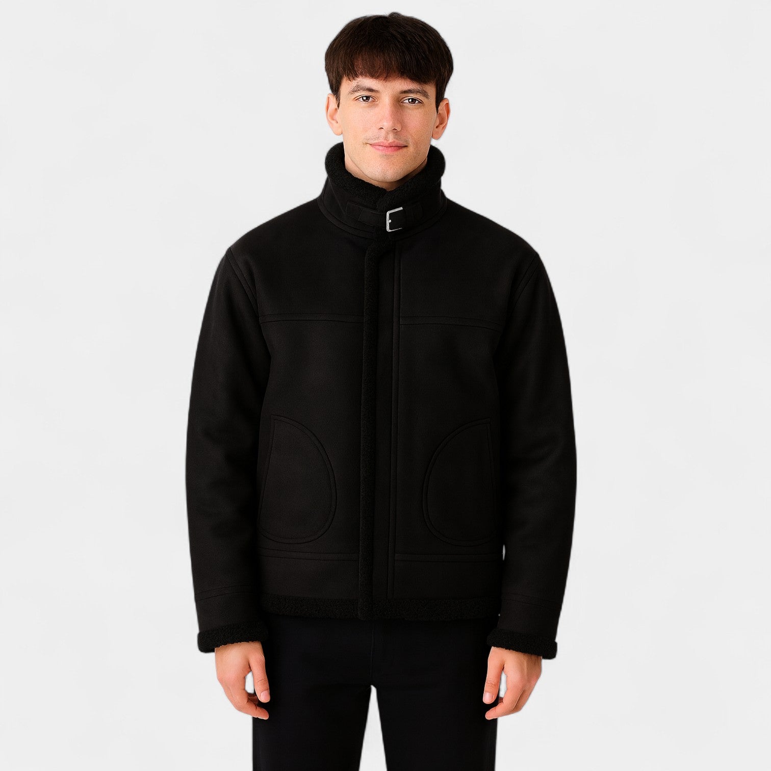 Riche | Veste homme en cachemire d’agneau épaissie – chaleur hivernale, silhouette raffinée