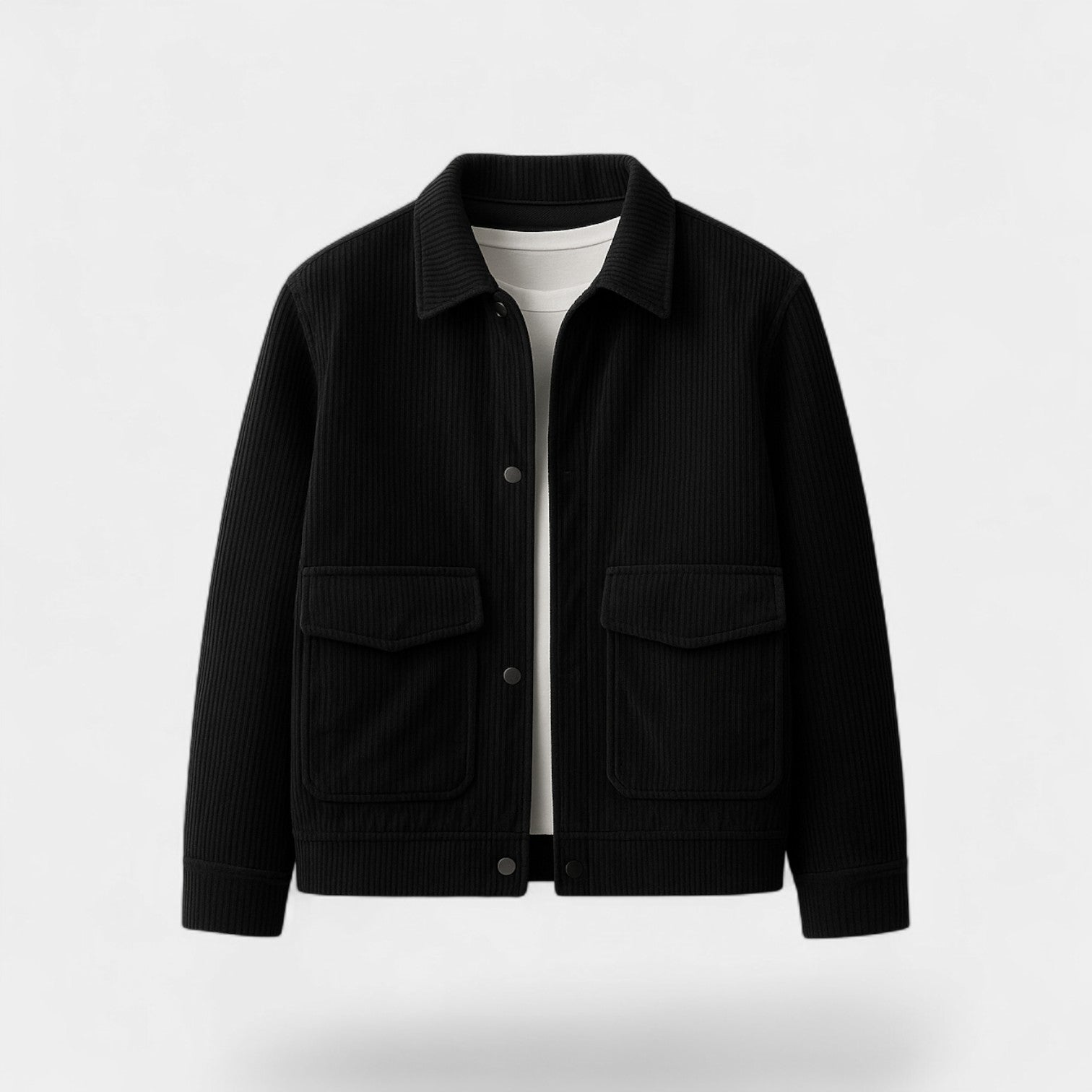 Riche | Veste homme en velours côtelé coupe ample – rétro, raffinée, couche quotidienne