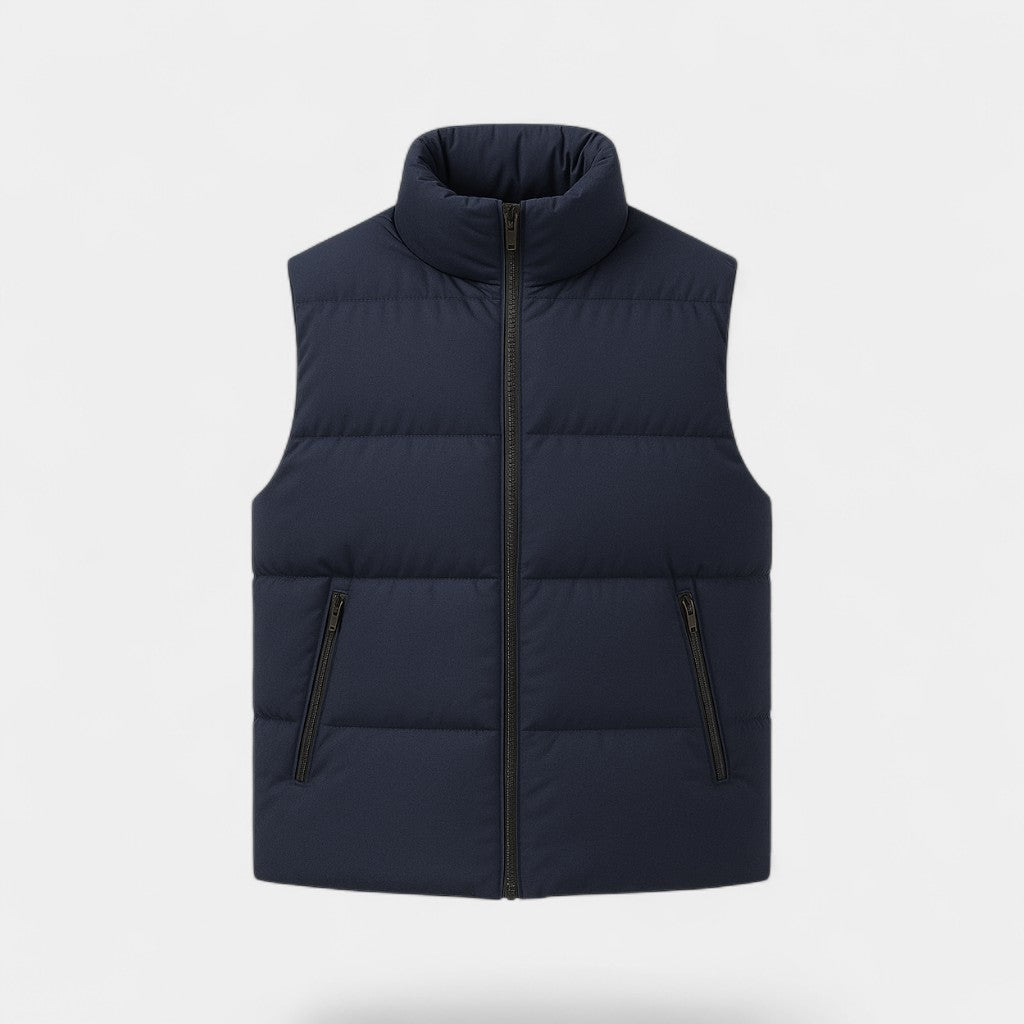 Riche | Gilet sans manches homme coton matelassé – layering automne casual