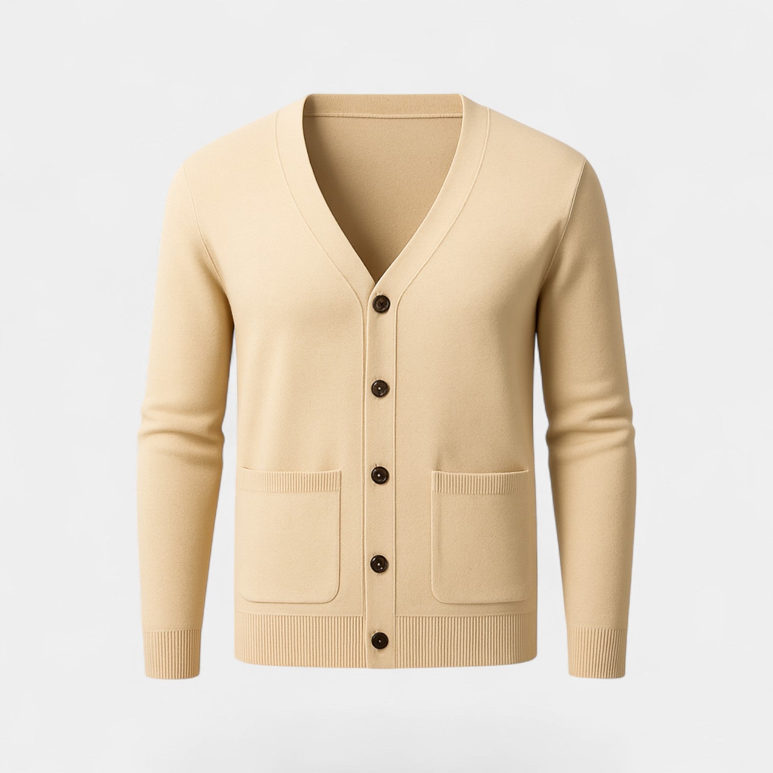 Riche | Gilet homme col V laine – minimaliste intemporel superposé