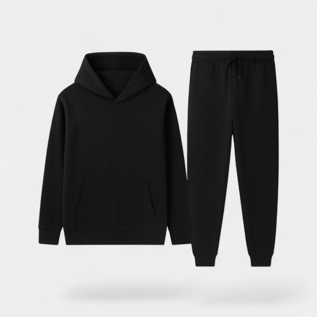 Riche | Ensemble de sport homme à capuche polaire – Minimalisme chaud et élégant