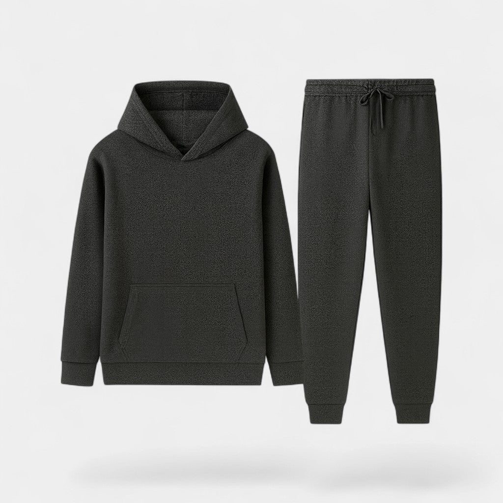 Riche | Ensemble de sport homme à capuche polaire – Minimalisme chaud et élégant