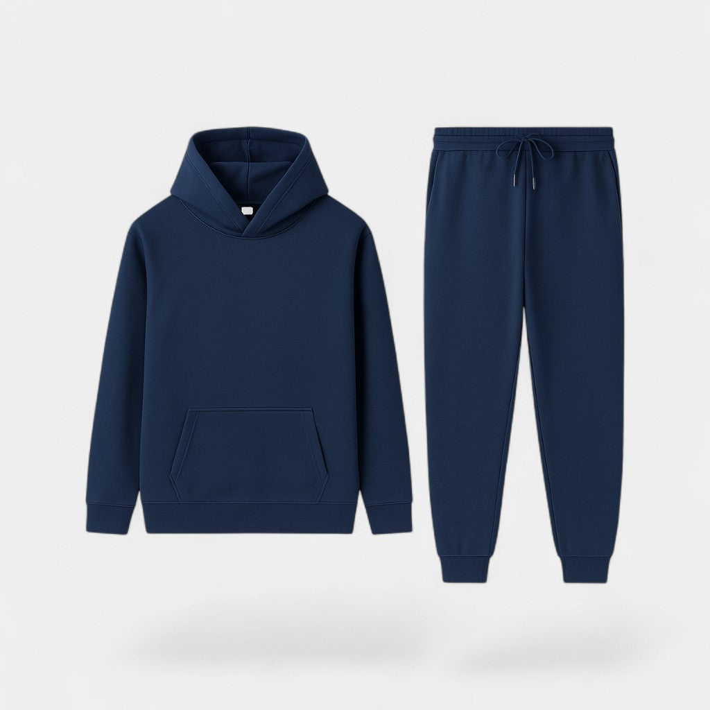 Riche | Ensemble de sport homme à capuche polaire – Minimalisme chaud et élégant