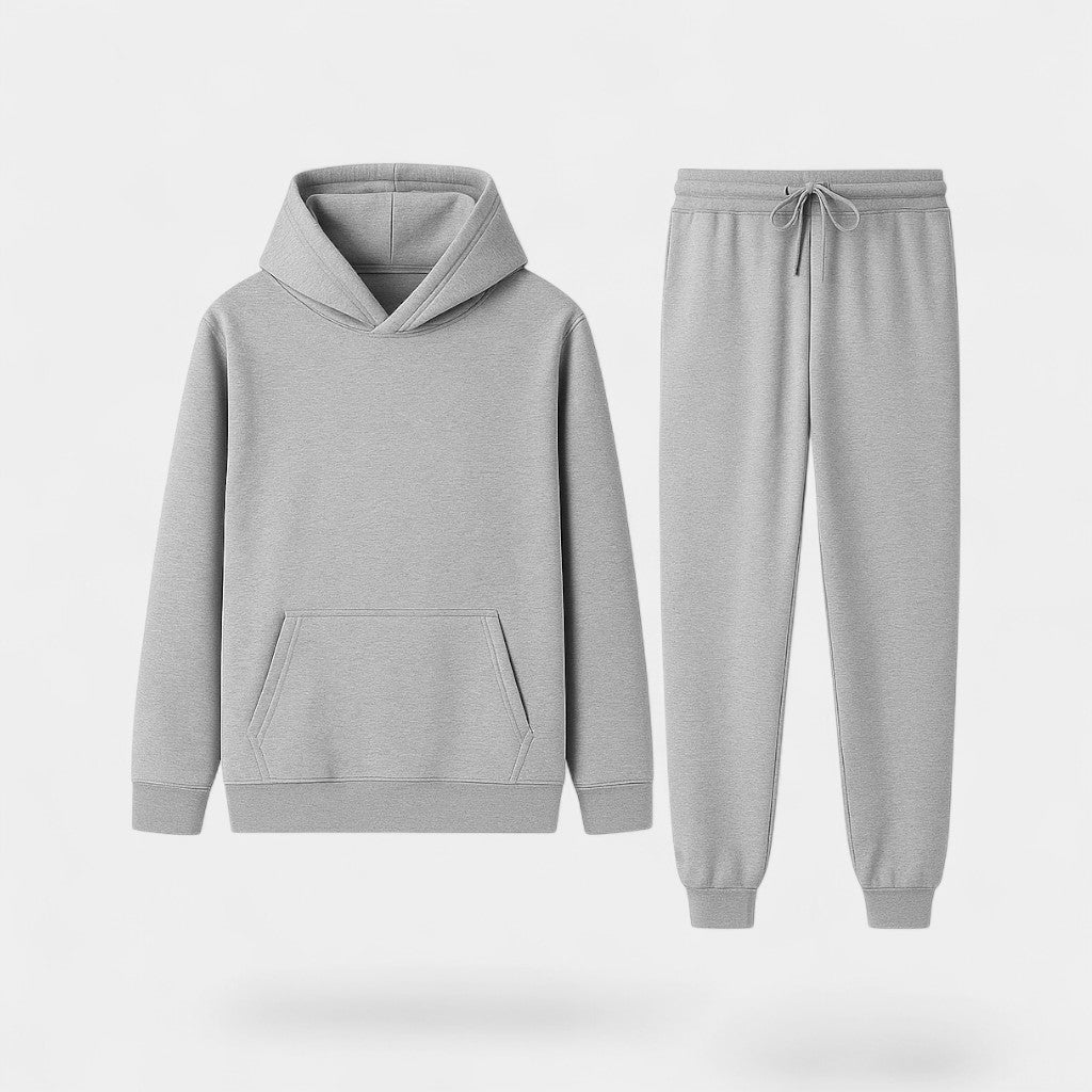 Riche | Ensemble de sport homme à capuche polaire – Minimalisme chaud et élégant