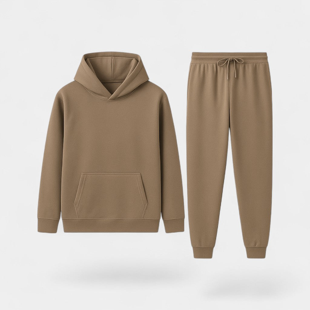 Riche | Ensemble de sport homme à capuche polaire – Minimalisme chaud et élégant