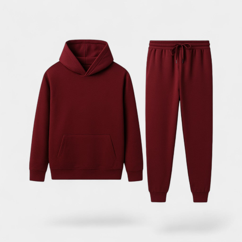 Riche | Ensemble de sport homme à capuche polaire – Minimalisme chaud et élégant