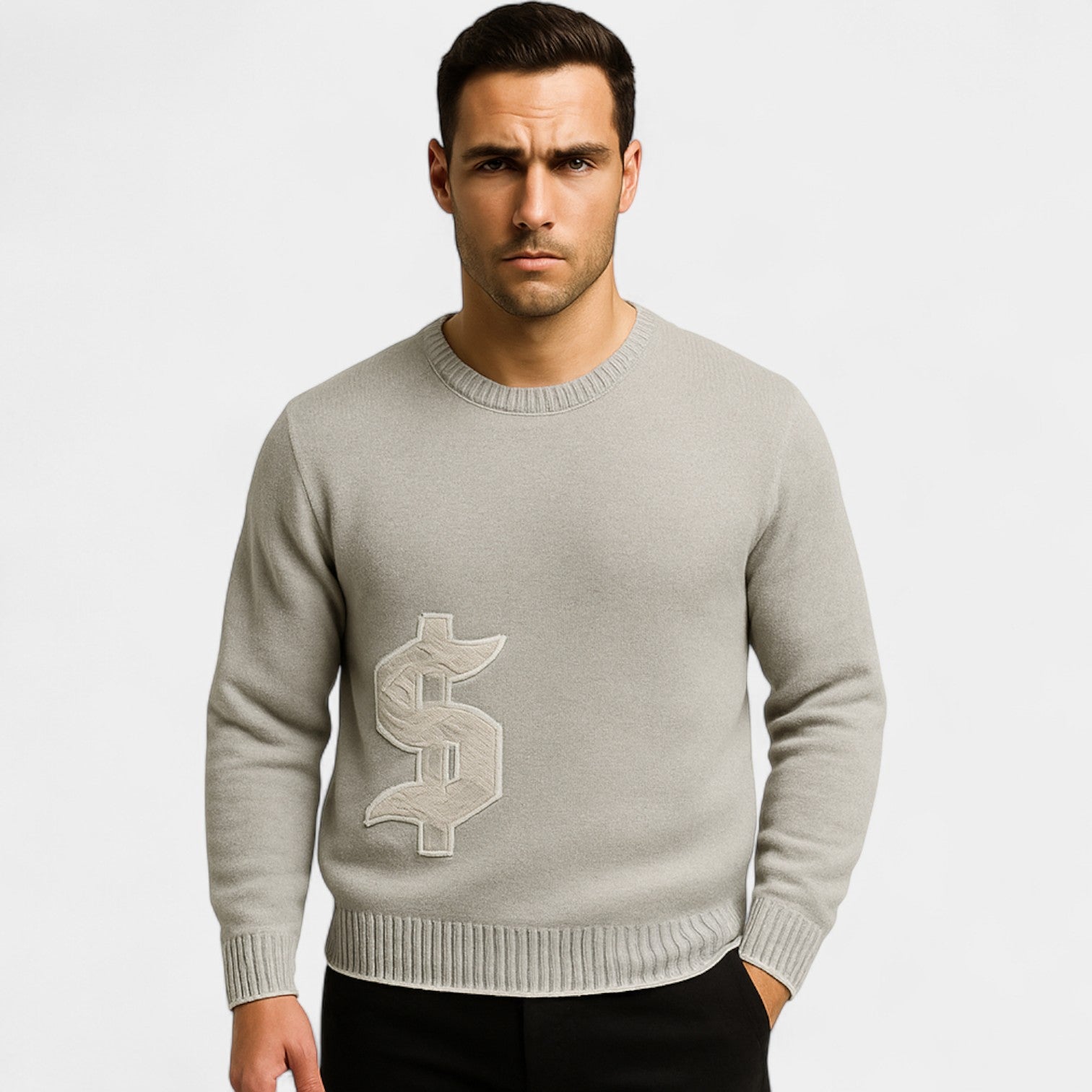 Riche | Pull homme jacquard tricoté – Coupe ample design