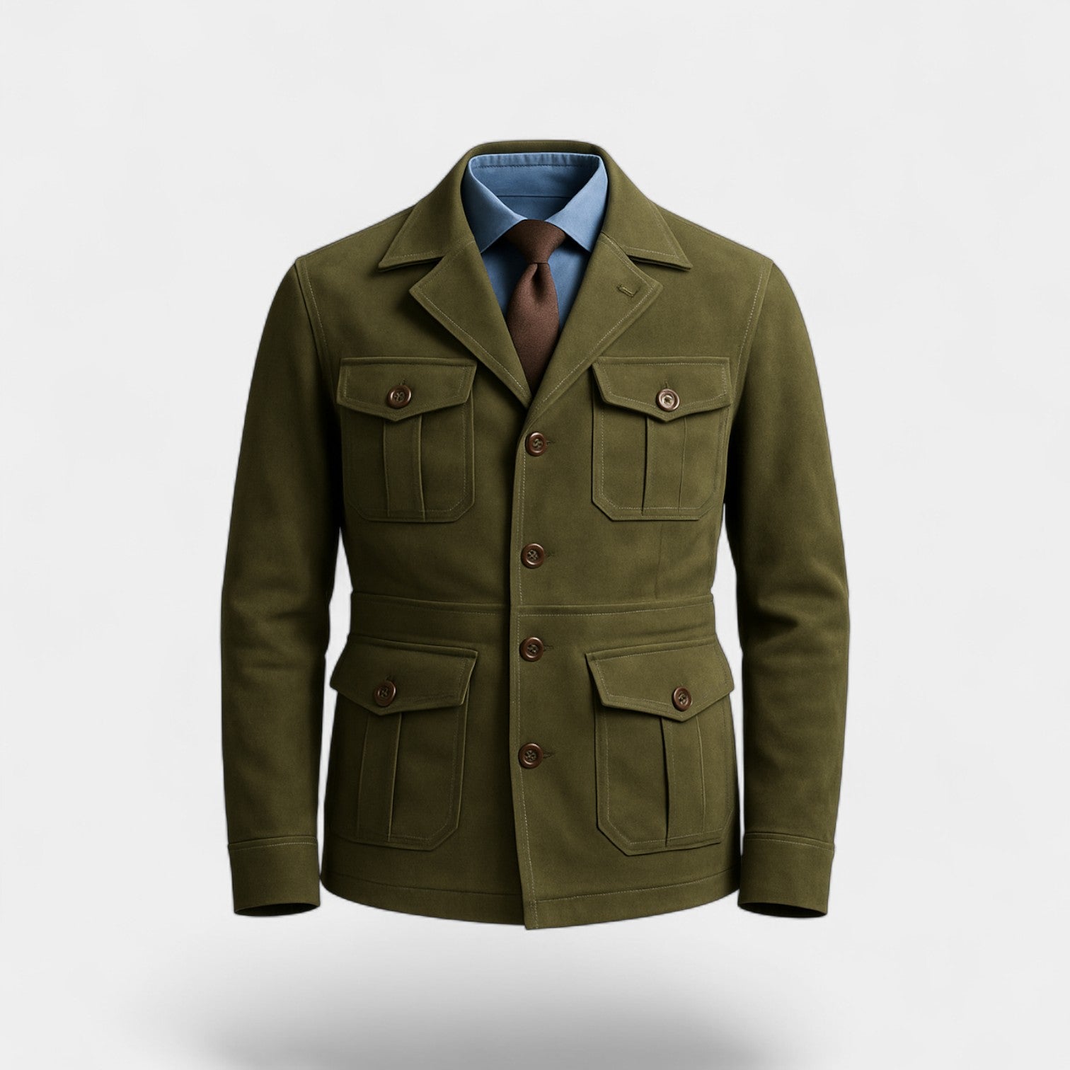 Riche | Veste homme rétro coupe ajustée – style japonais, raffinée, silhouette quotidienne