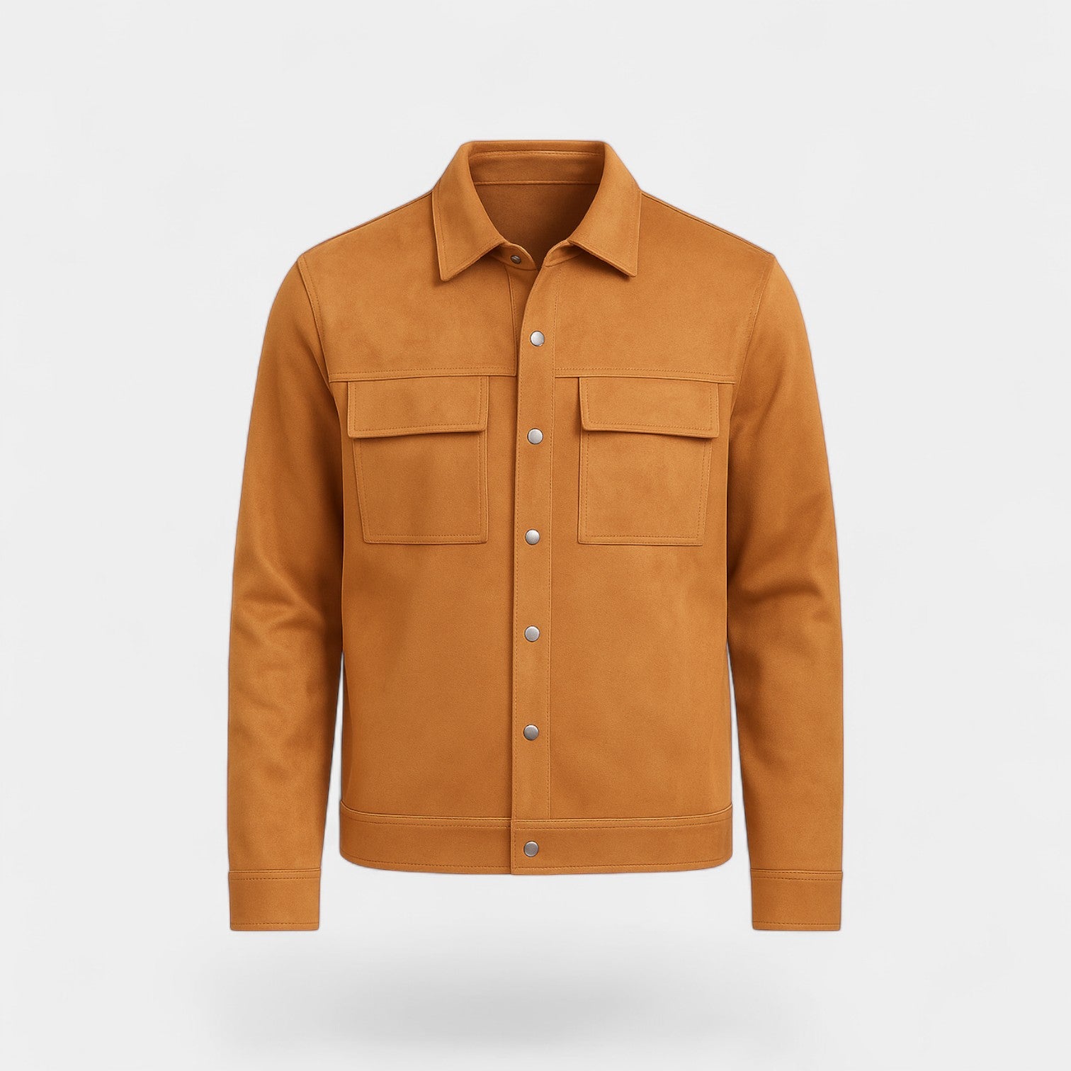 Riche | Veste homme en suède coupe ample boutonnage simple – raffinée, douce, silhouette quotidienne