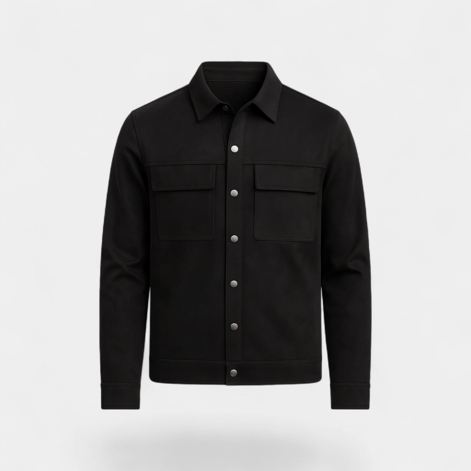 Riche | Veste homme en suède coupe ample boutonnage simple – raffinée, douce, silhouette quotidienne
