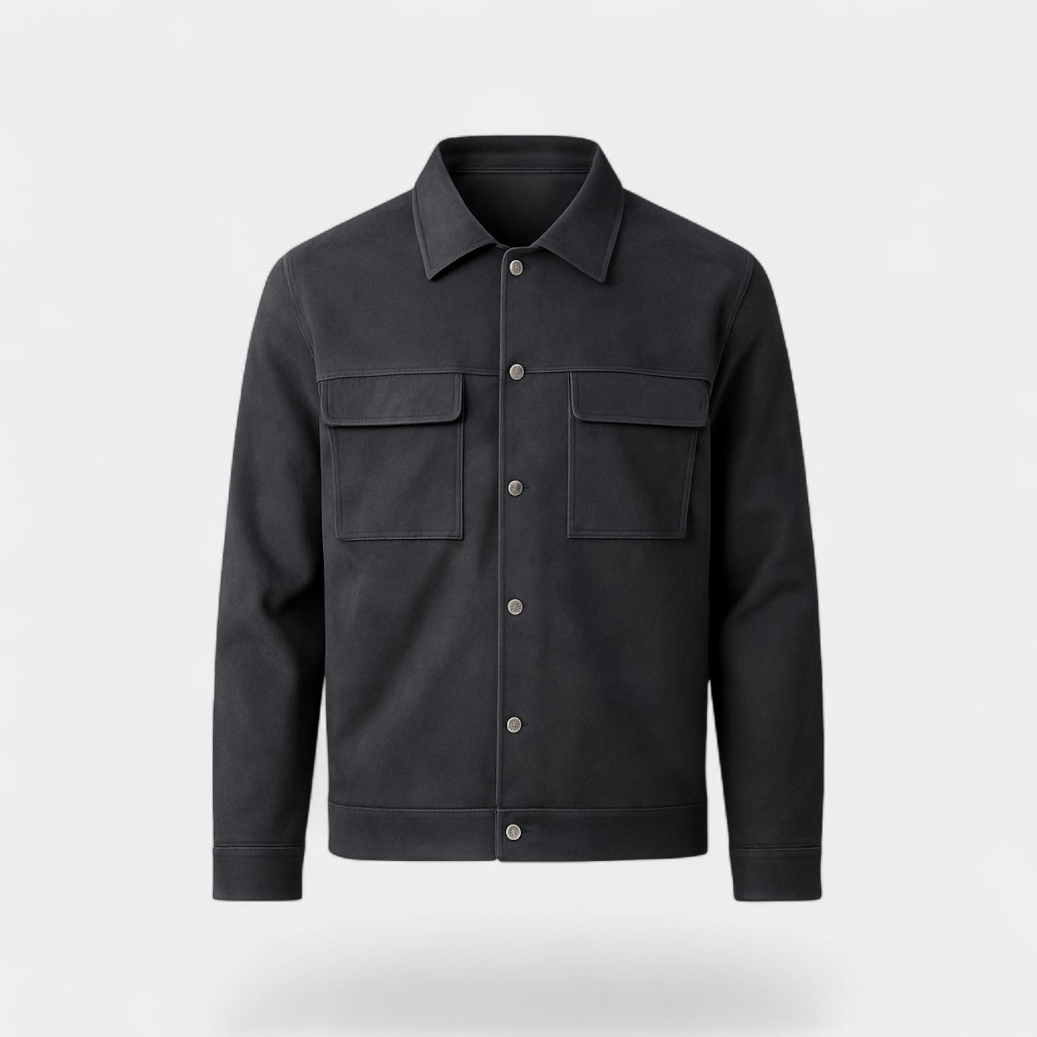 Riche | Veste homme en suède coupe ample boutonnage simple – raffinée, douce, silhouette quotidienne