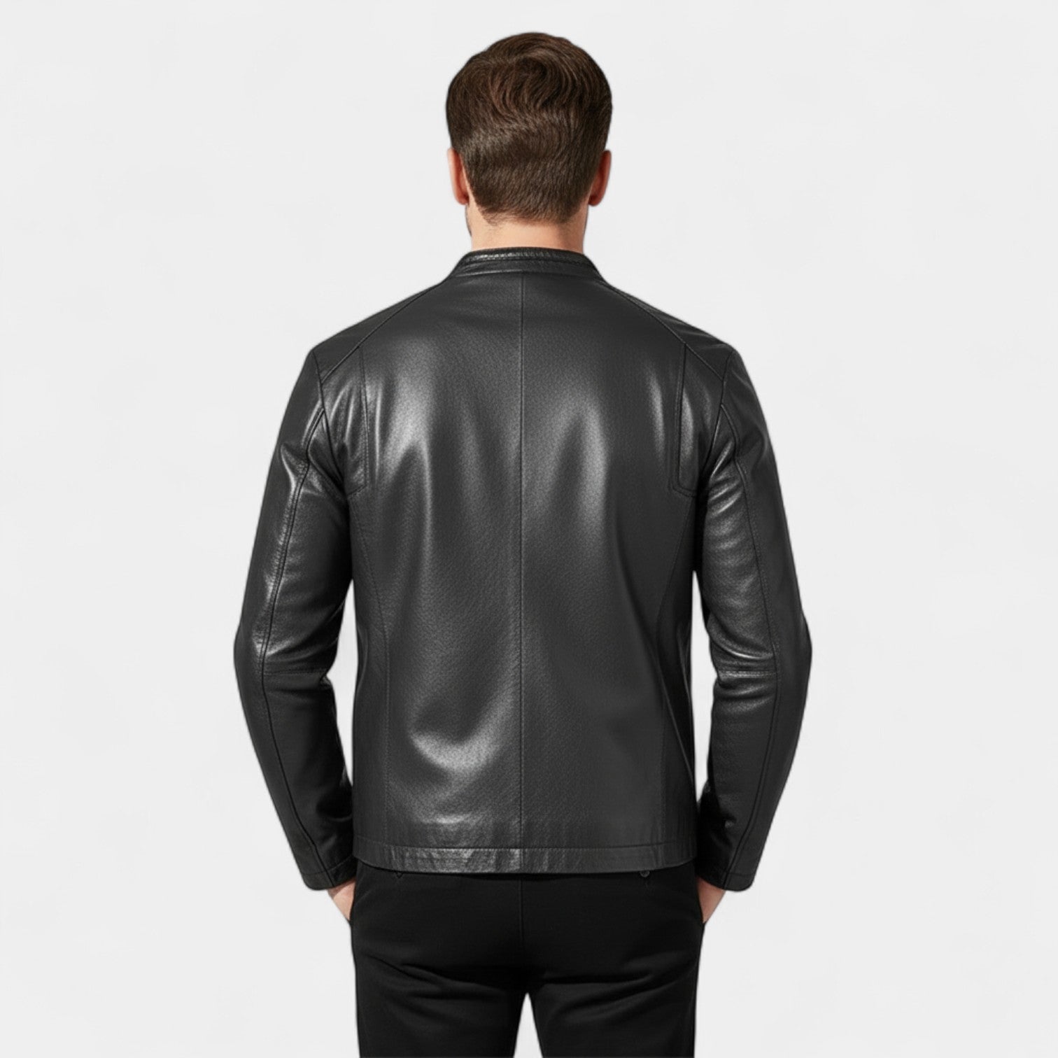 Riche | Blouson Homme en Cuir de Mouton – Doublé Laine Coupe Raffinée