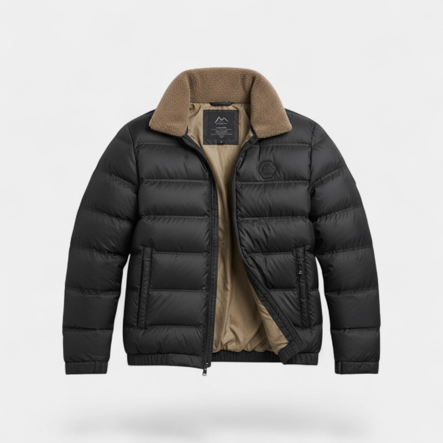 Riche | Doudoune homme col en fourrure isolée – raffinée, chaude, silhouette hivernale