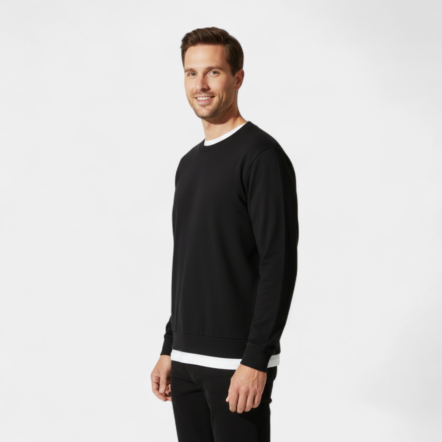 Riche | Lot de 3 pulls homme coton col rond – coupe ample, raffinés, essentiels du quotidien