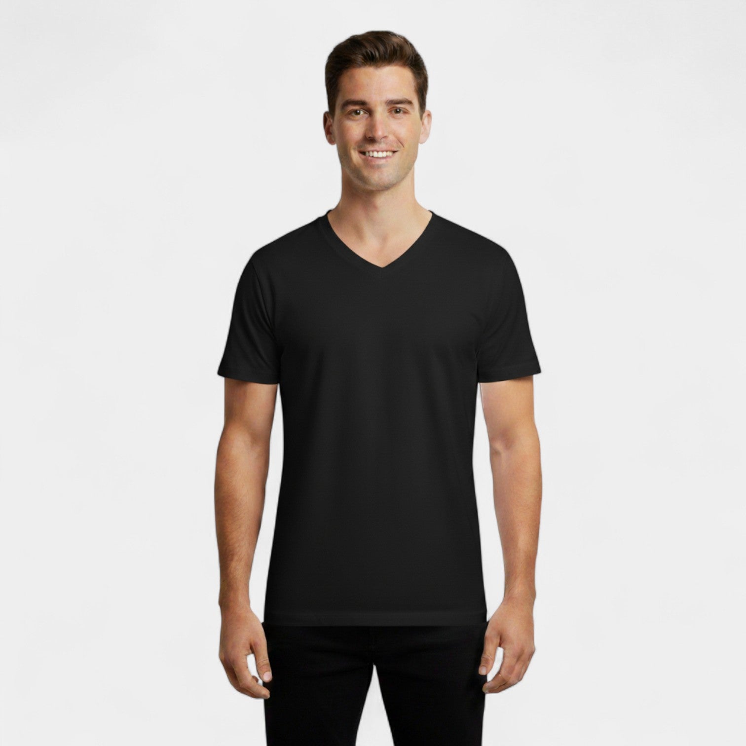 Riche | Lot de 3 t-shirts homme col V coton manches courtes – raffinés, ajustés, essentiels du quotidien