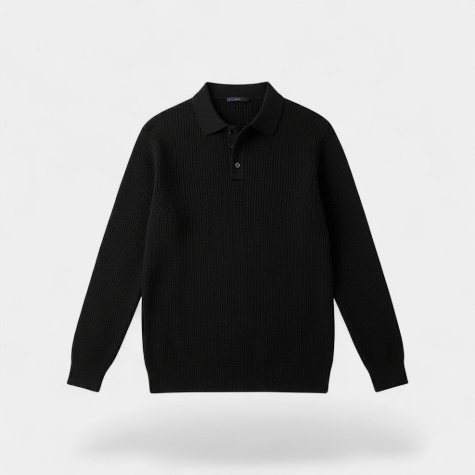 Riche | Polo homme manches longues en maille boutonné – raffiné, ajusté, élégance quotidienne