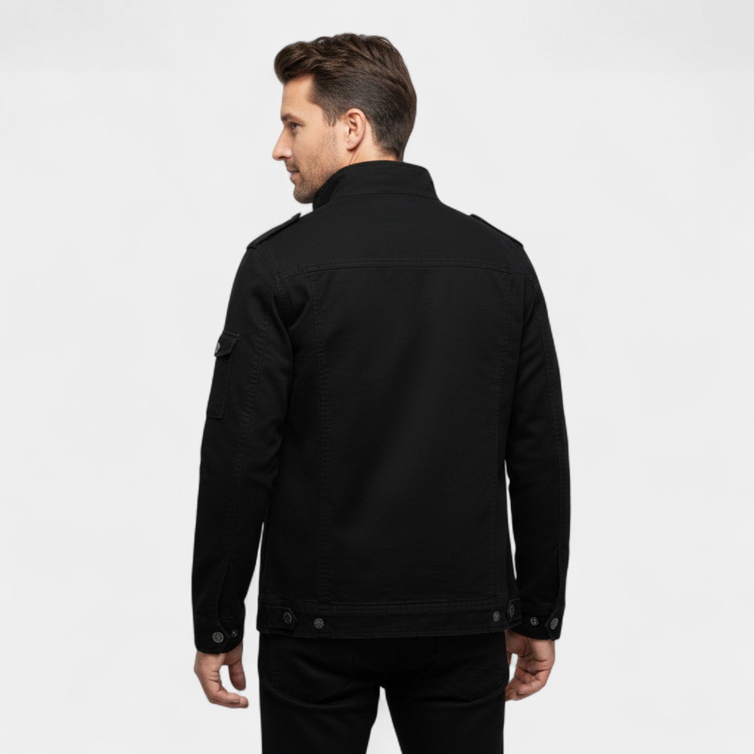 Riche | Veste cargo homme en coton style militaire – robuste, raffinée, silhouette quotidienne