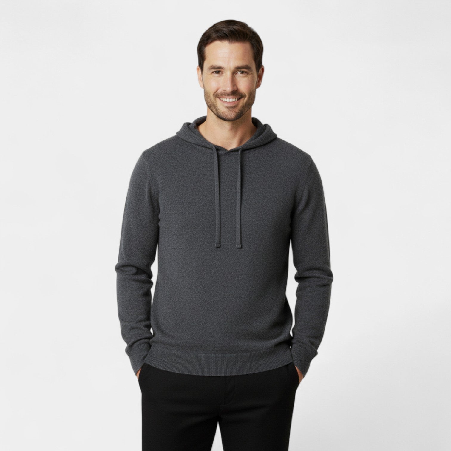 Riche | Pull à capuche homme 100% laine mérinos – Coupe ample minimaliste