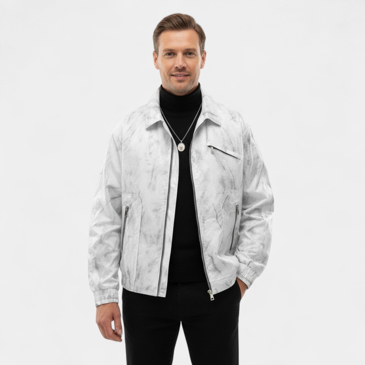 Riche | Veste Décontractée Homme Matière Technique – Coupe Ample Loisirs