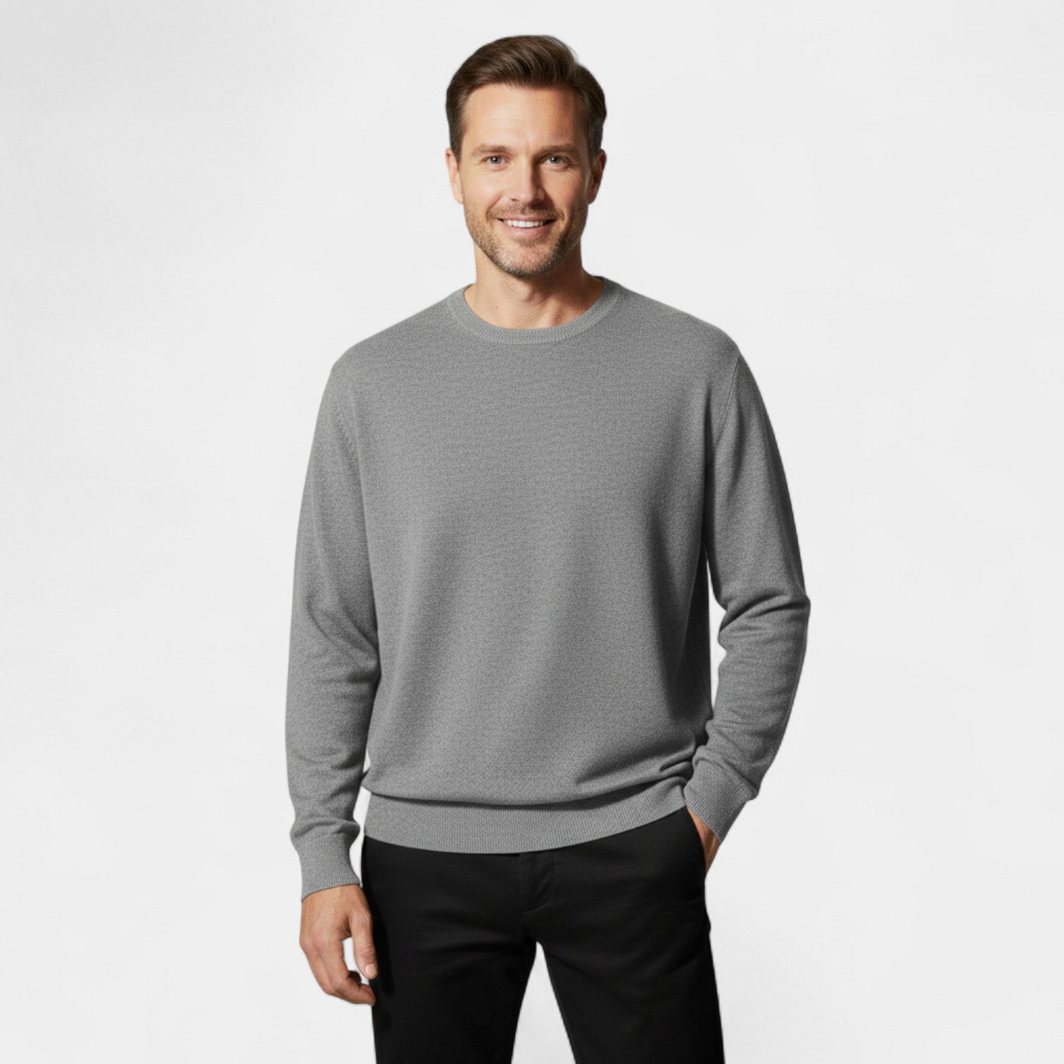Riche | Pull Col Rond Homme en Maille – Coupe Ample Moderne