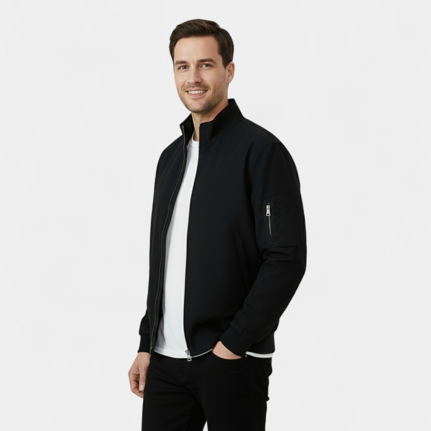 Riche | Blouson Bomber Homme en Matière Technique – Multi-Poches Utilitaire