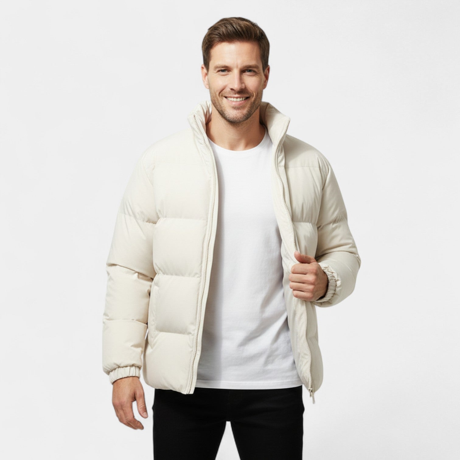 Riche | Doudoune homme coton matelassée coupe ample – chaude, raffinée, silhouette moderne