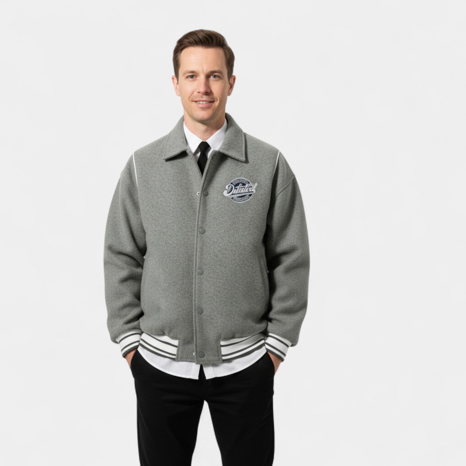 Riche | Blouson Varsity Homme – Patchwork Vintage Coupe Moderne