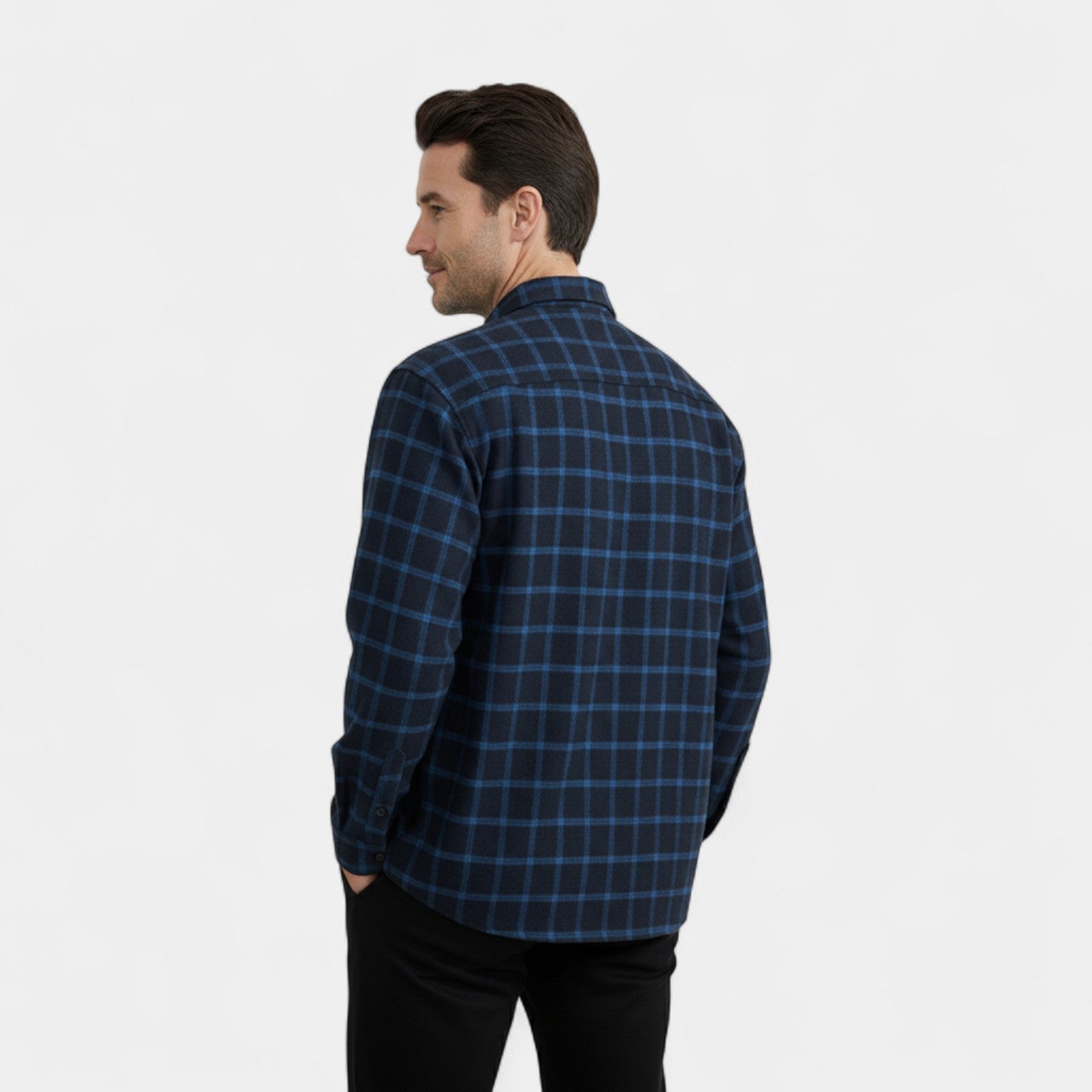 Riche | Chemise Casual Homme en Matière Technique – Coupe Ample à Revers