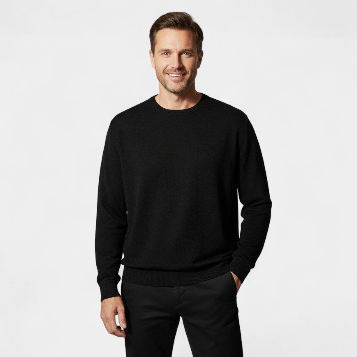 Riche | Pull Col Rond Homme en Maille – Coupe Ample Moderne