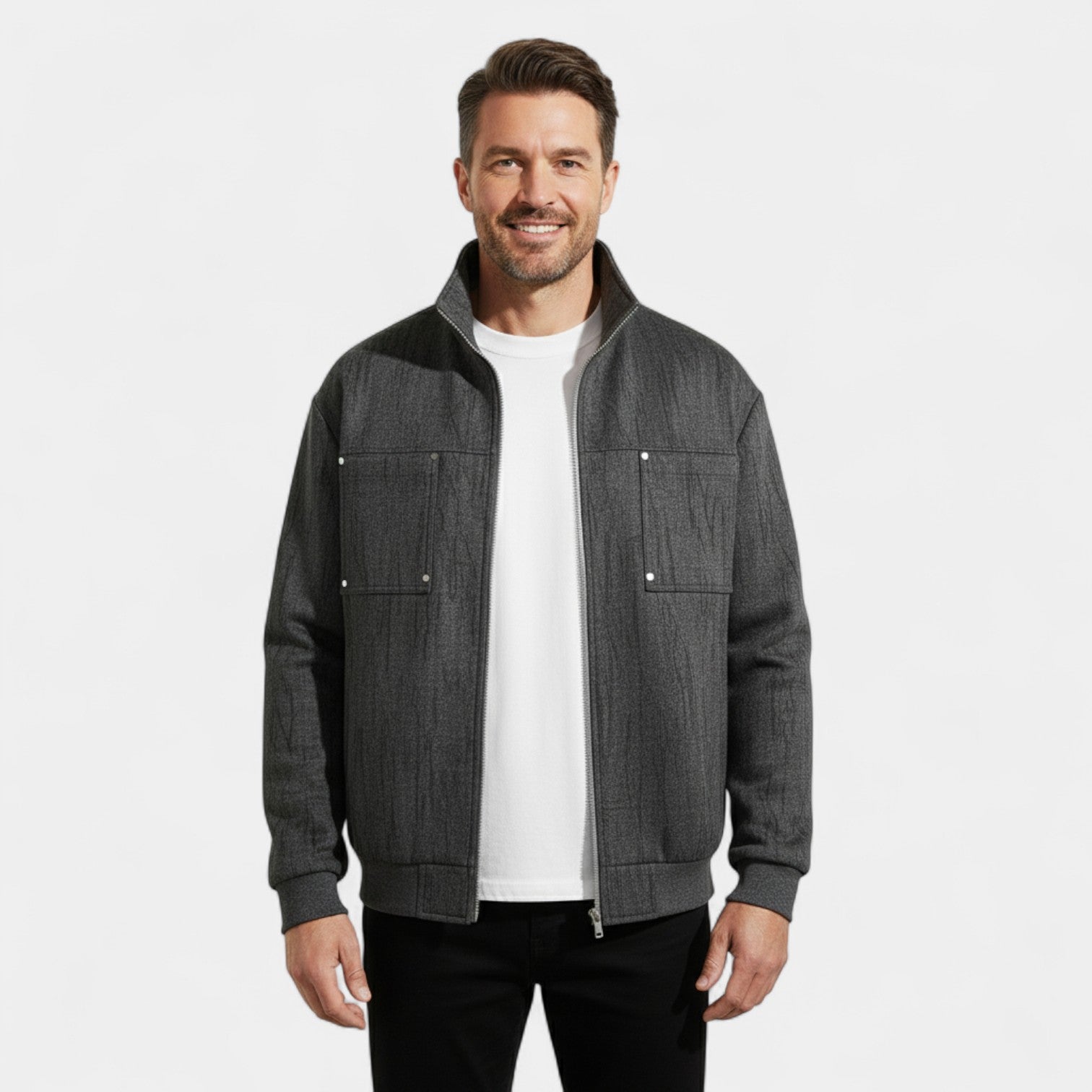 Riche | Manteau homme manches longues casual – tendance, raffiné, silhouette quotidienne