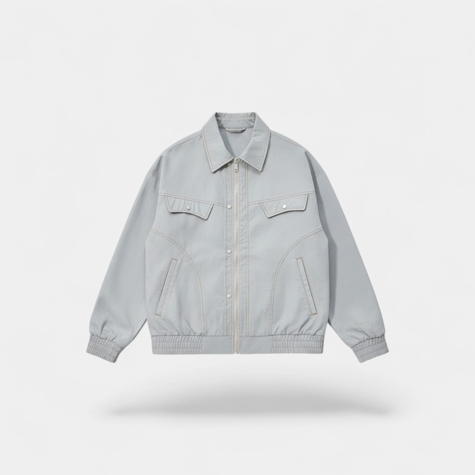 Riche | Blouson en Jean Homme Matière Technique – Coupe Moderne à Revers