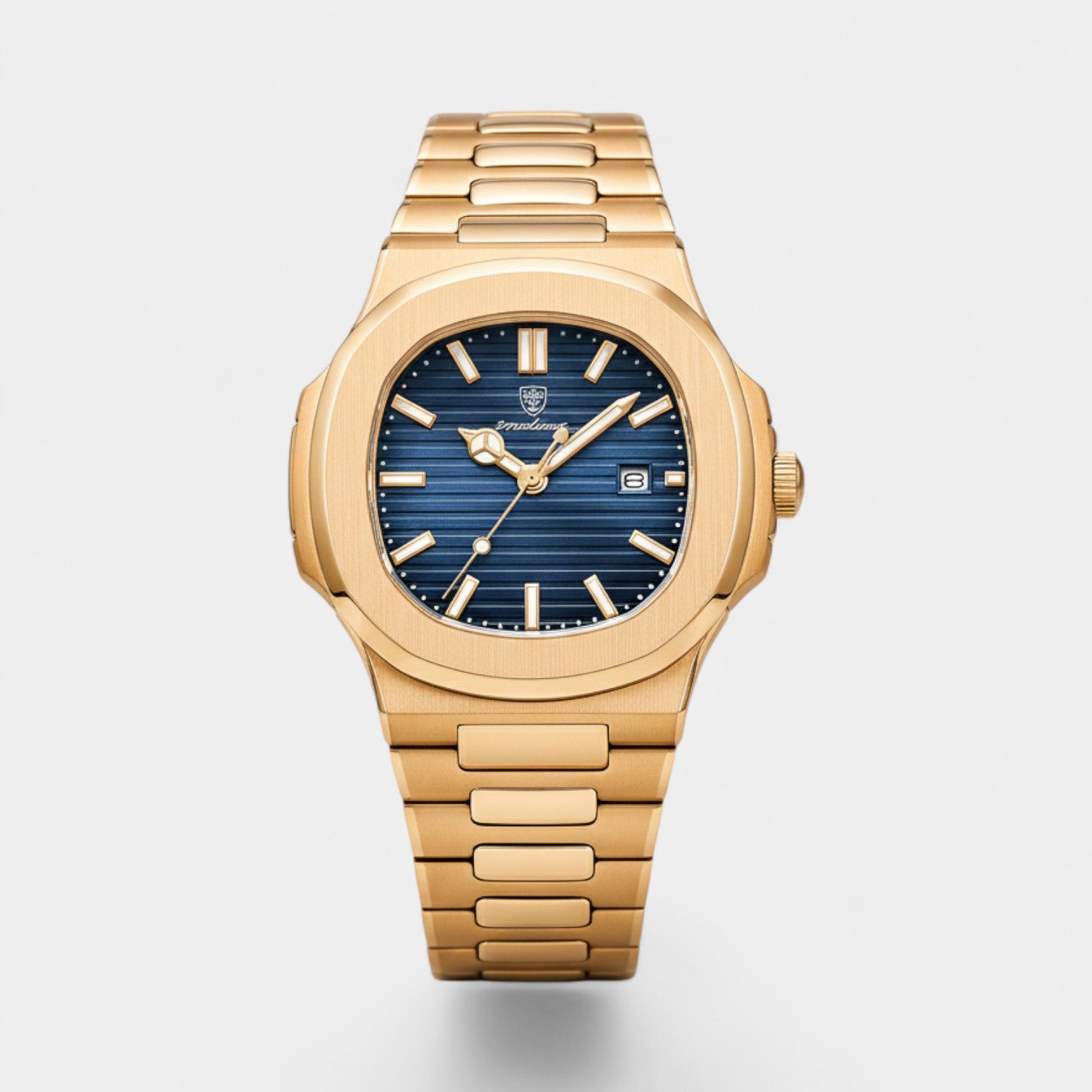 Riche | Montre de Luxe pour Homme Or Rose – Quartz Lumineuse et Étanche 42 mm