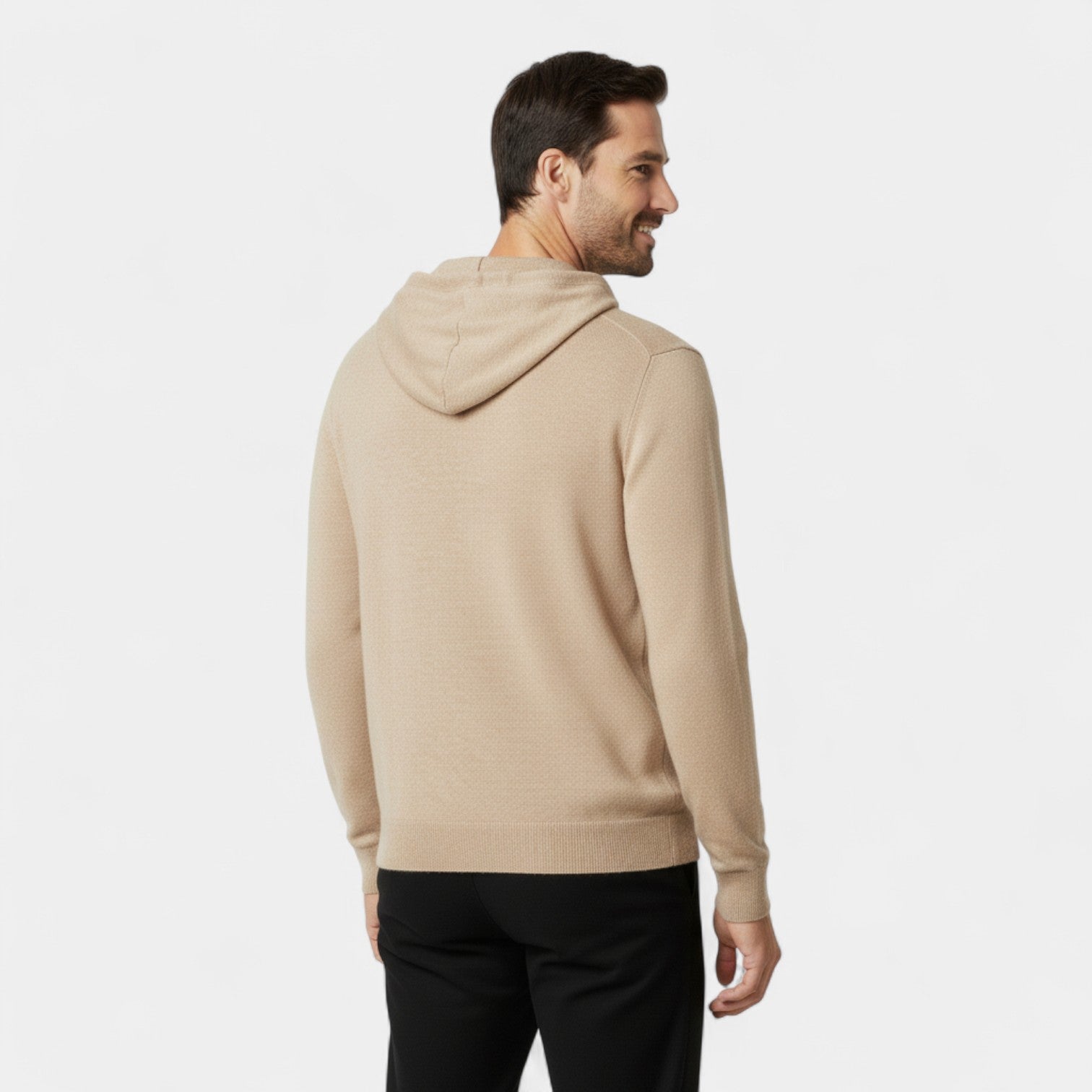 Riche | Pull à capuche homme 100% laine mérinos – Coupe ample minimaliste