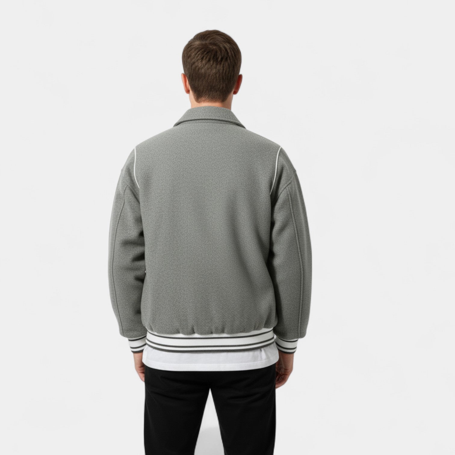 Riche | Blouson Varsity Homme – Patchwork Vintage Coupe Moderne