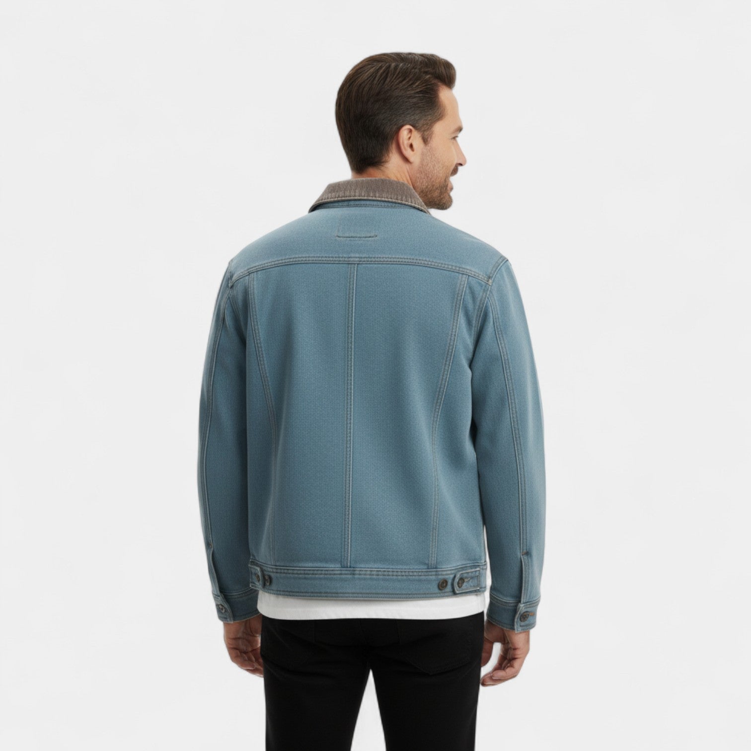Riche | Manteau homme en denim rétro coupe ample boutonné – décontracté, raffiné, silhouette quotidienne