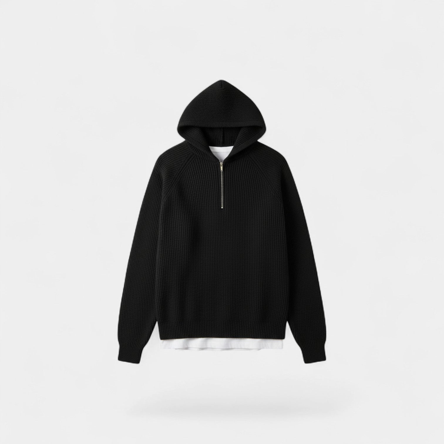 Riche | Sweat homme à capuche quart zip haut de gamme – raffiné, moderne, confort quotidien