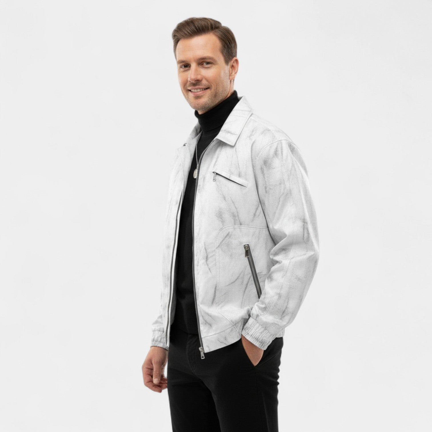 Riche | Veste Décontractée Homme Matière Technique – Coupe Ample Loisirs