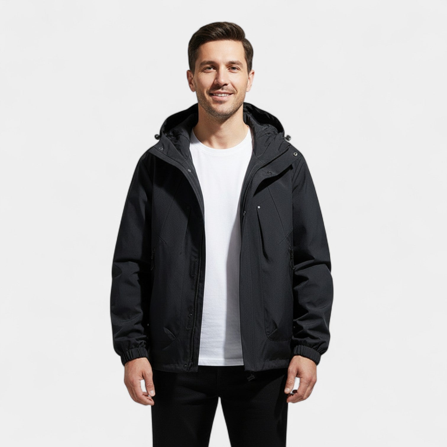 Riche | Veste homme à capuche décontractée en mélange technique – moderne, légère, silhouette raffinée