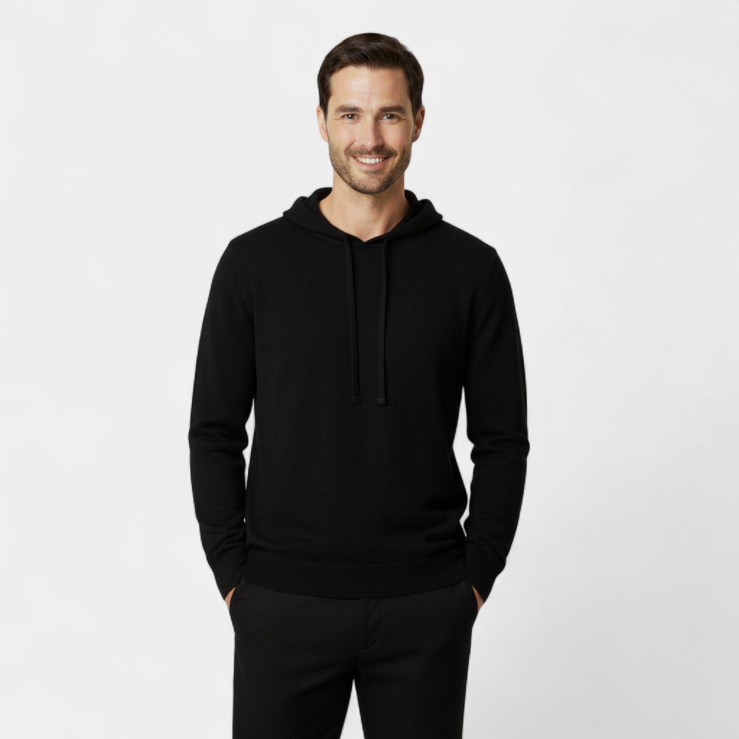 Riche | Pull à capuche homme 100% laine mérinos – Coupe ample minimaliste