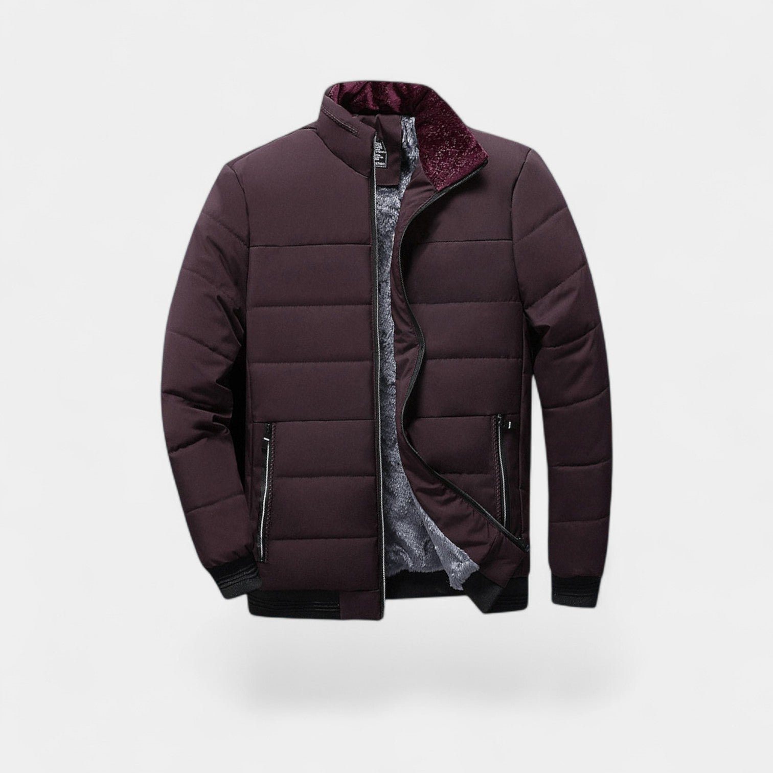 Riche | Doudoune homme coton hiver – Col montant doublé fourrure