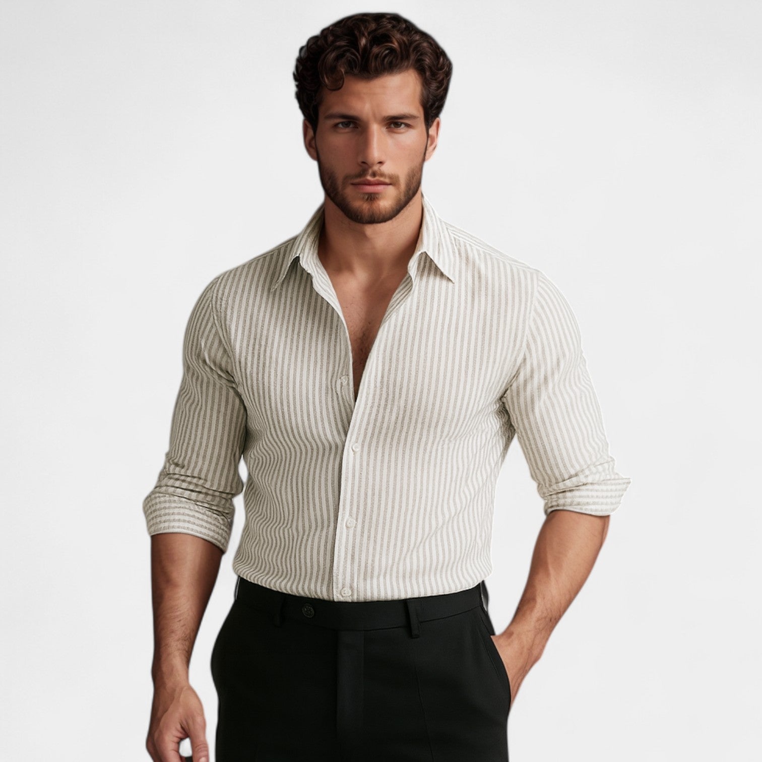 Riche | Cotton Chemise Rayée - Riviera Fit