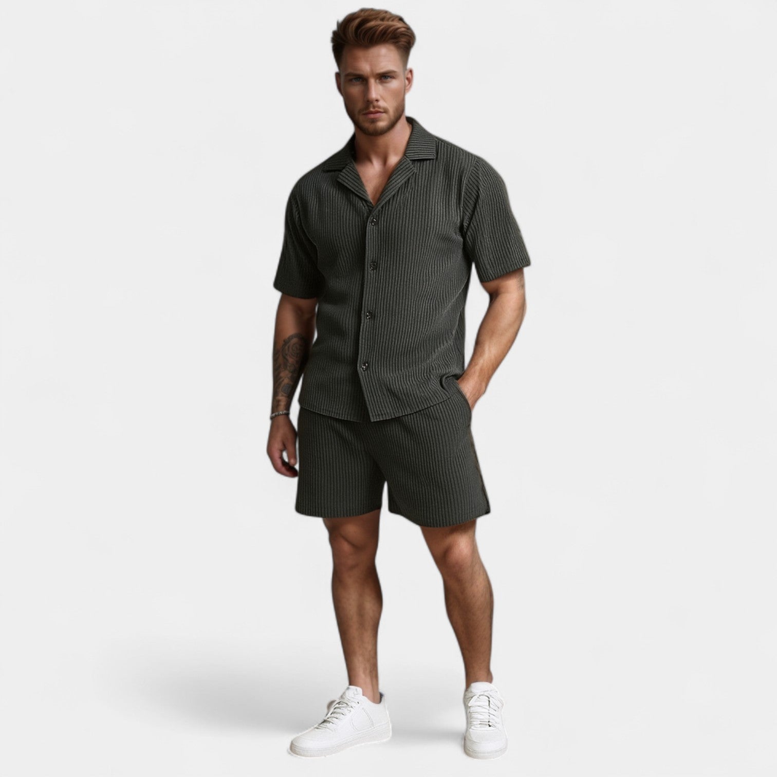 Riche | Velours côtelé - ensemble chic et ajusté